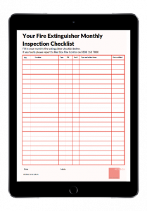 monthly fire extinguisher checklist image